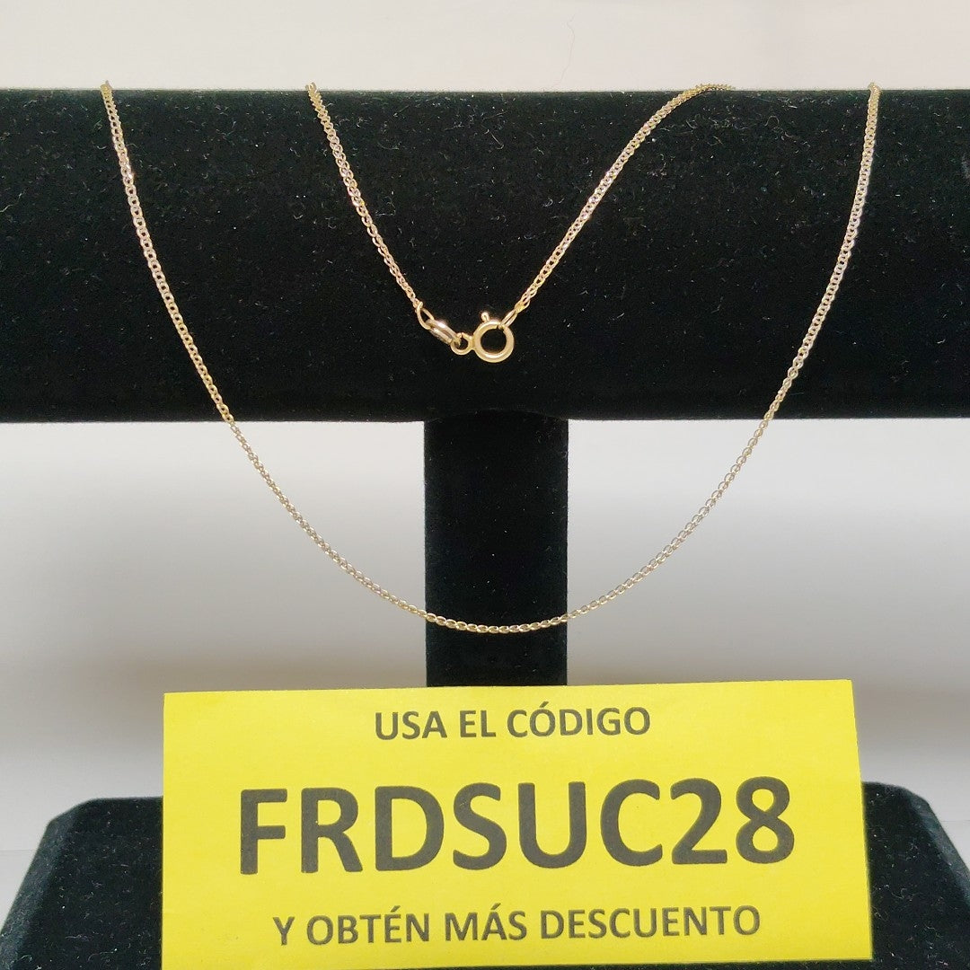CADENA ORO BLANCO 14 K 1,20 GRMS (SEMINUEVO)