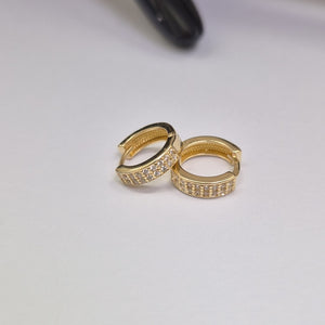ARETES HUGGIES C CIRCONIA 14K 2.2 GR (NUEVO)