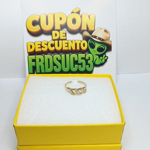 ANILLOS CON CIRCONIAS 14K TALLA 8 1.4 GR (NUEVO)