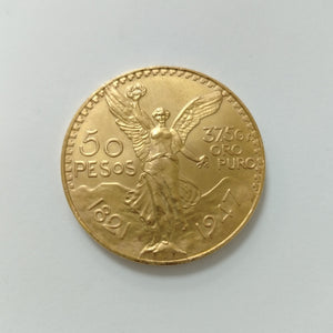 Moneda Centenario Cincuenta Pesos Oro Mexicano 21.6K