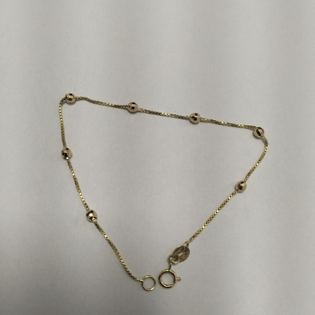 PULSERA ESPECIAL CON BOLITAS 14K 18 CM 1.4 GR (NUEVO)