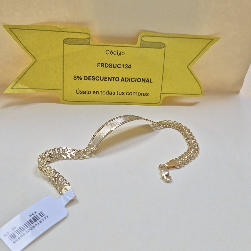 PULSERA ESCLAVA CHINO 14K 21 CM 9.9 GR (NUEVO)