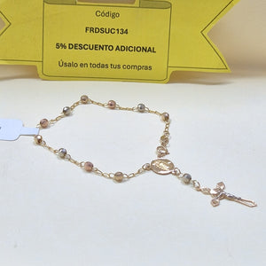 PULSERA DECENARIO COMBINADO 14K 18 CM 3.3 GR (NUEVO)