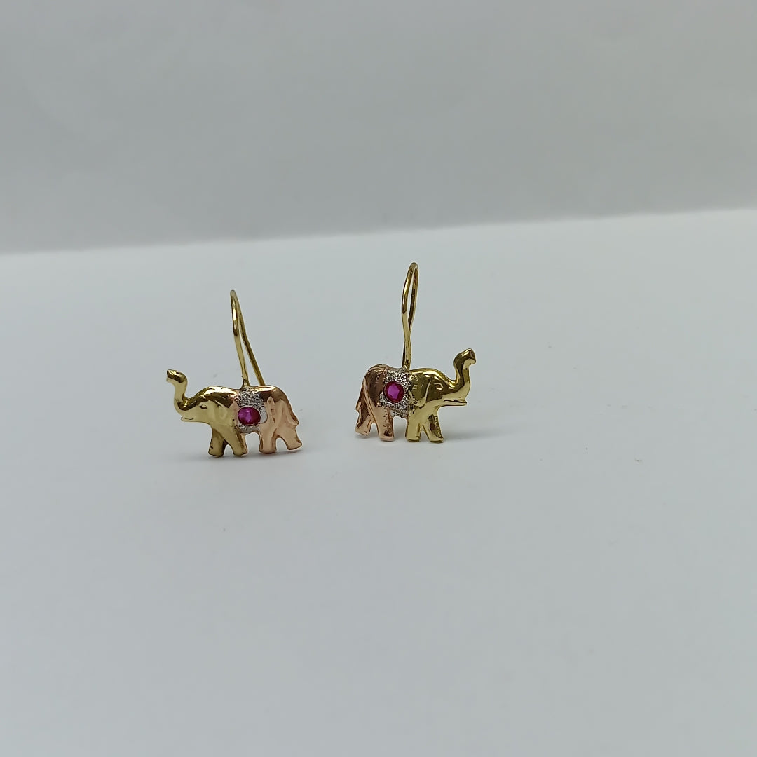 ARETES PAR ORO,ORO COMBINADO 10 K 0,80 GRMS (SEMINUEVO)