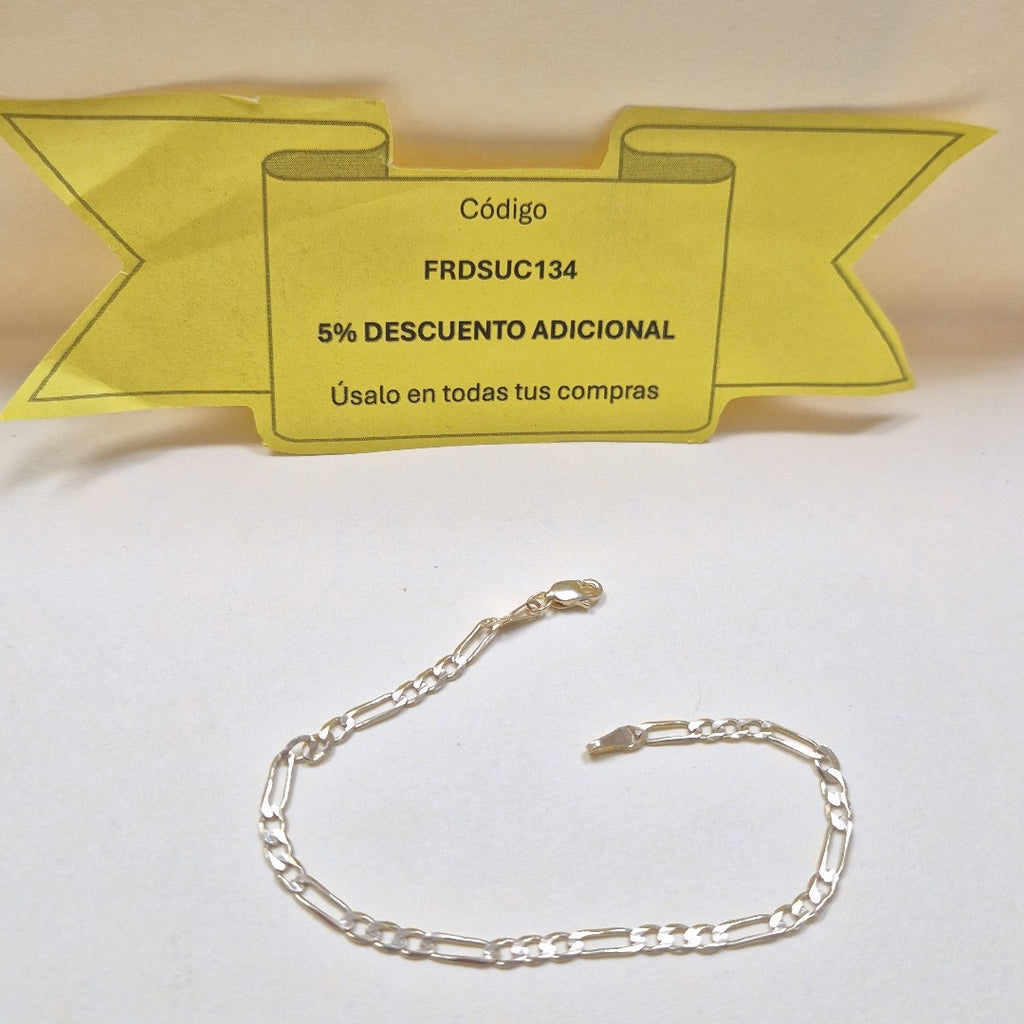PULSERA TEJIDO 3X1 14K 18 CM 2.7 GR (NUEVO)