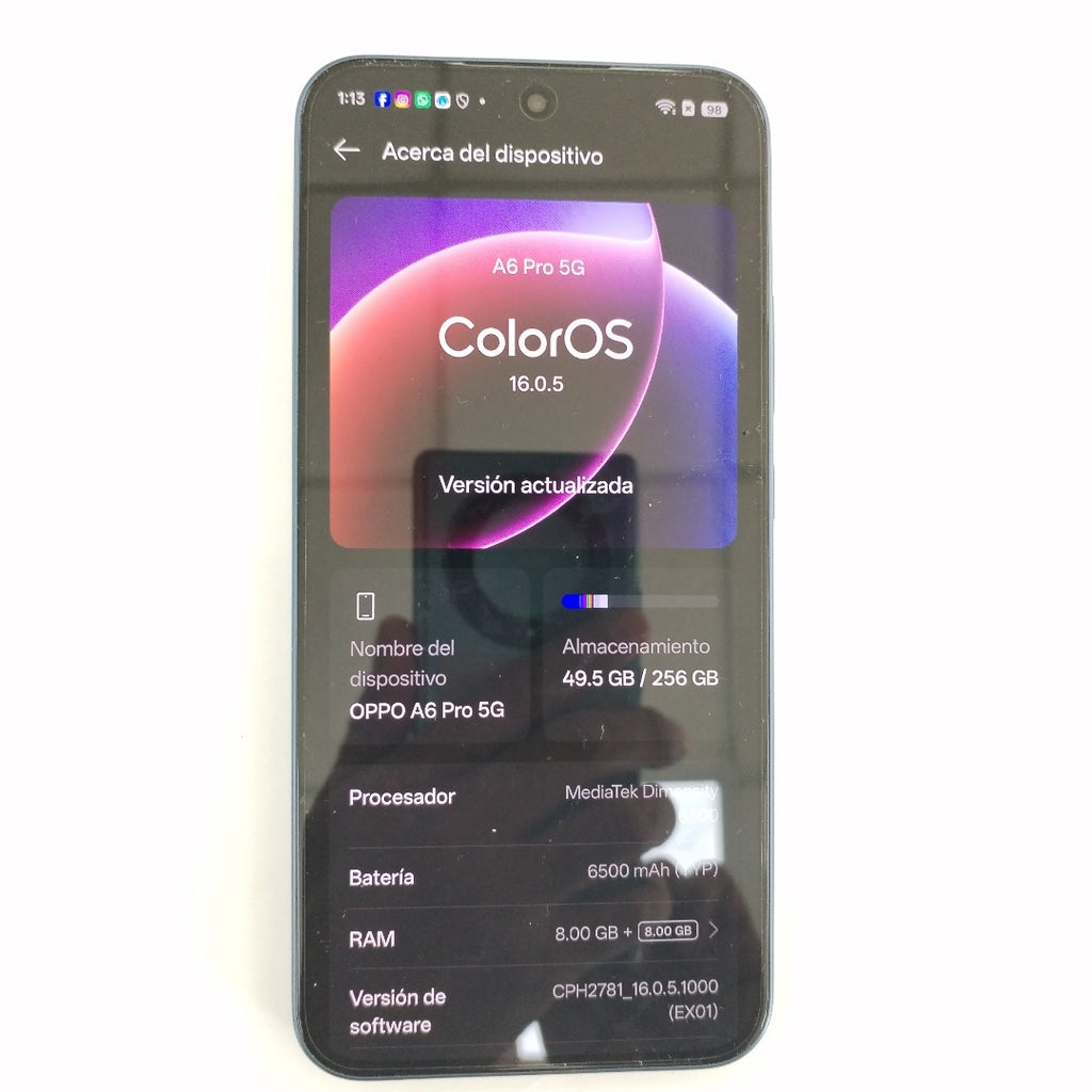 CELULAR OPPO A6 PRO CPH2781 (2025) 256 GB 8 GB RAM (SEMINUEVO)