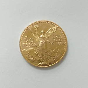 Moneda Centenario Cincuenta Pesos Oro Mexicano 21.6K