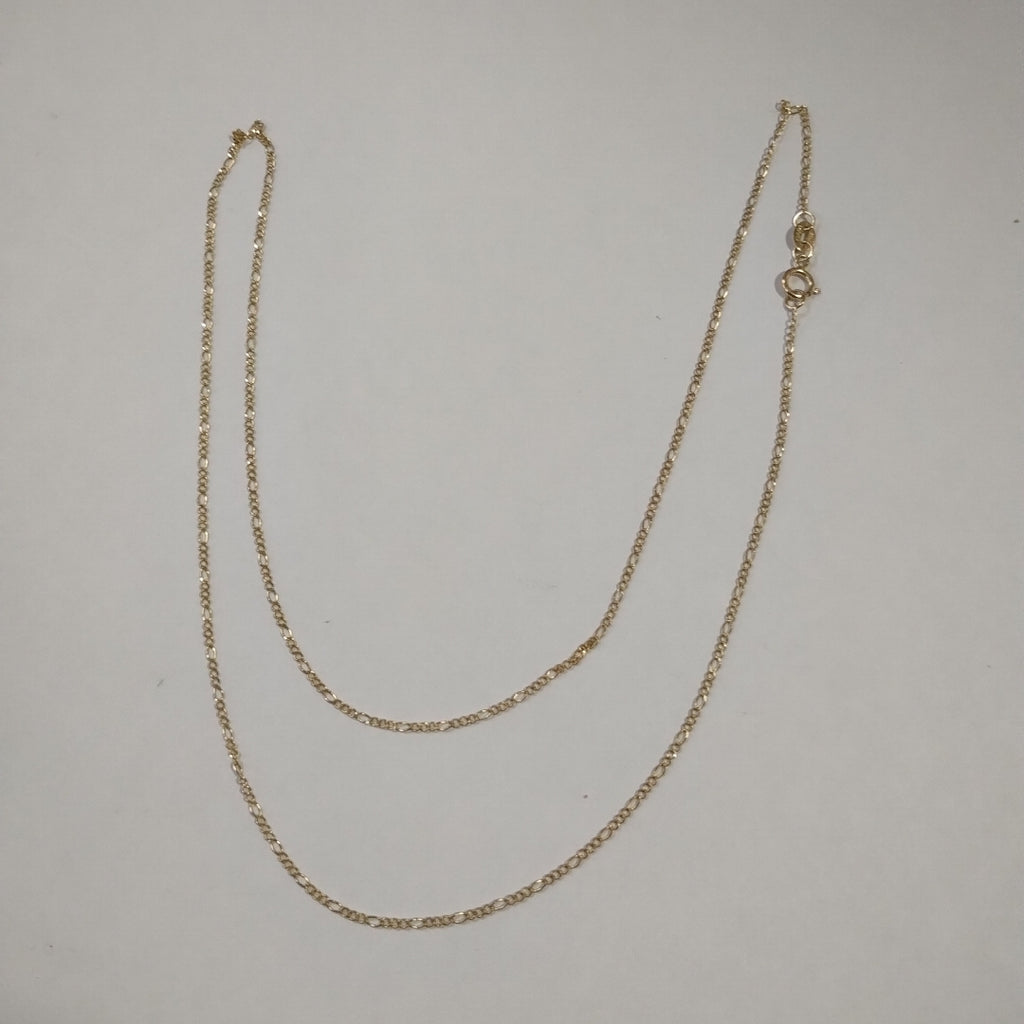 CADENAS TEJIDO 3X1 ORO 10K 55 CM 1.4 GR (NUEVO)