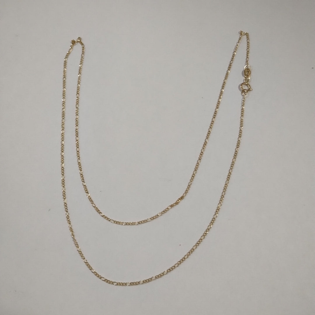 CADENAS TEJIDO 3X1 ORO 10K 55 CM 1.4 GR (NUEVO)