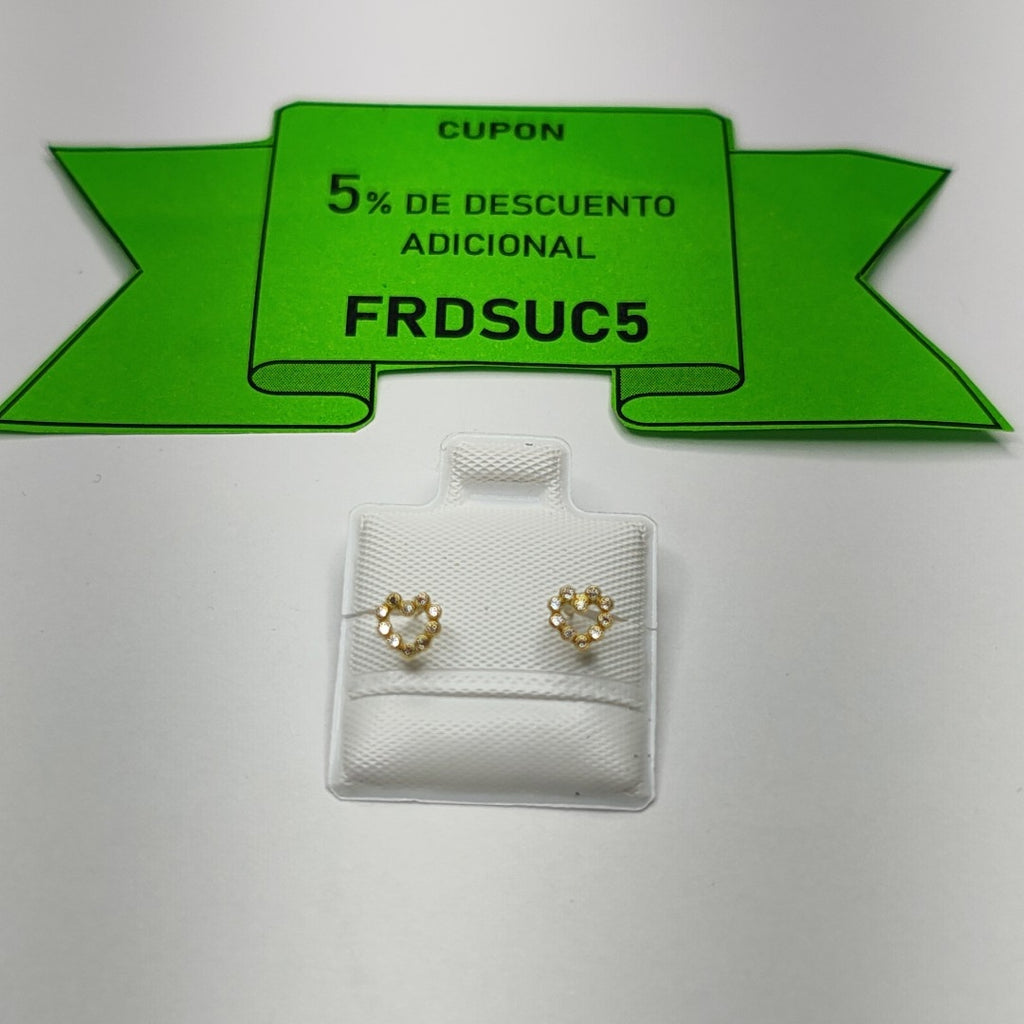 BROQUELES BROQUEL FIG CORAZON 14K 0.23 GR (NUEVO)