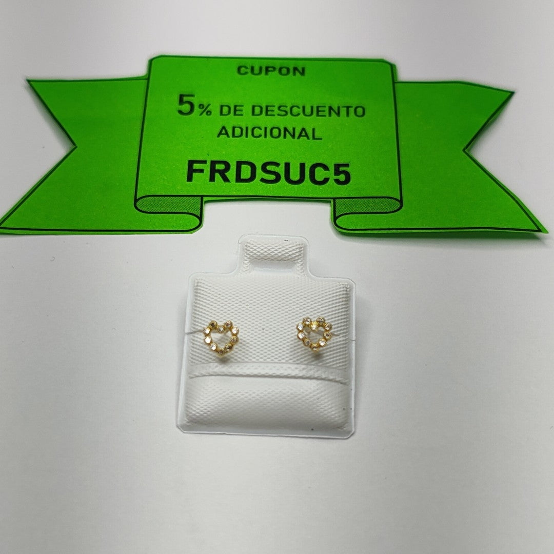BROQUELES BROQUEL FIG CORAZON 14K 0.23 GR (NUEVO)