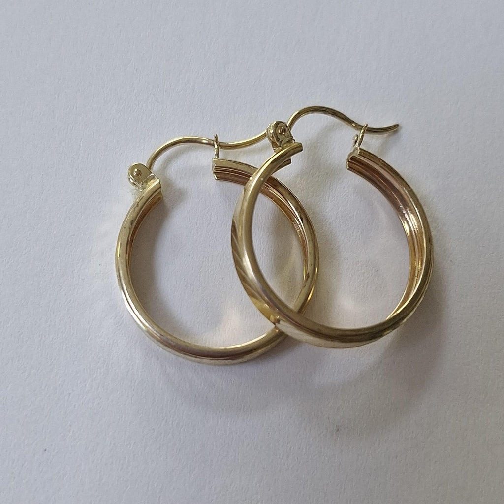 ARETES ARRACADAS LABRADAS 10K 2.2 GR (NUEVO)