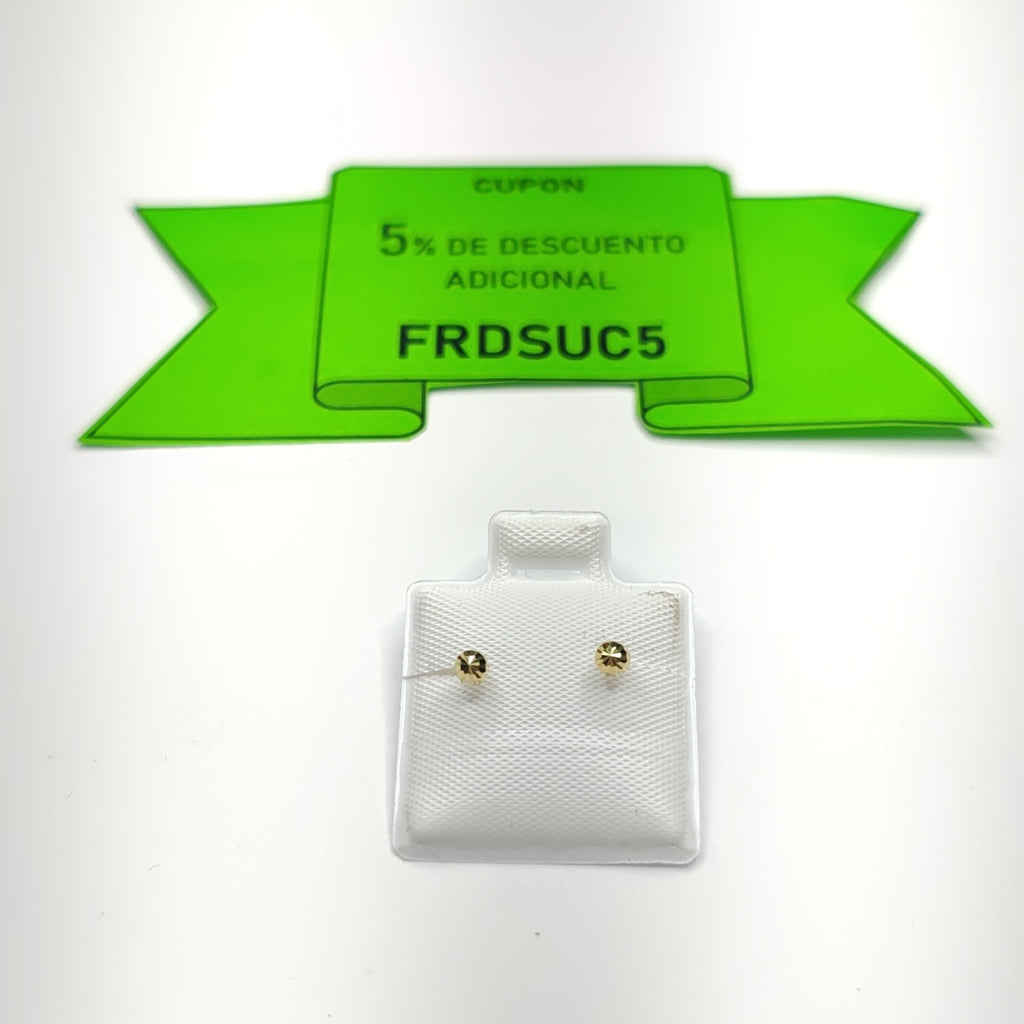 BROQUELES BROQUEL FIG HONGO 14K 0.17 GR (NUEVO)