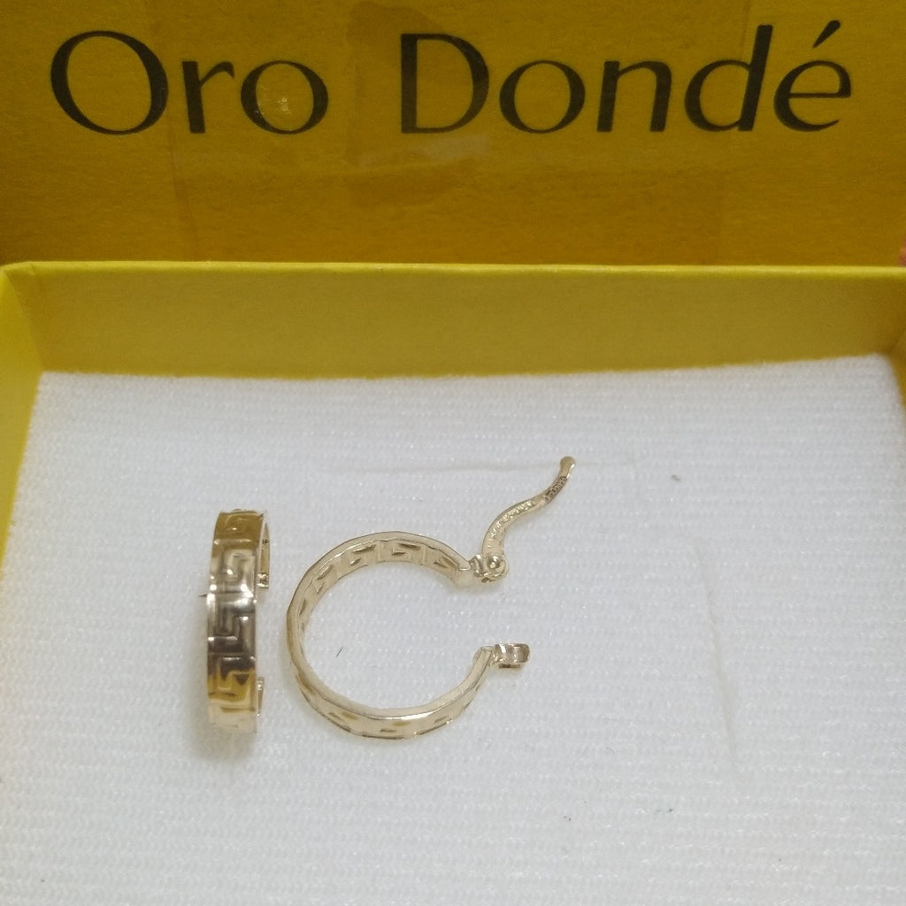 ARETES ARRACADAS FIG GRECAS 14K 1.8 GR (NUEVO)