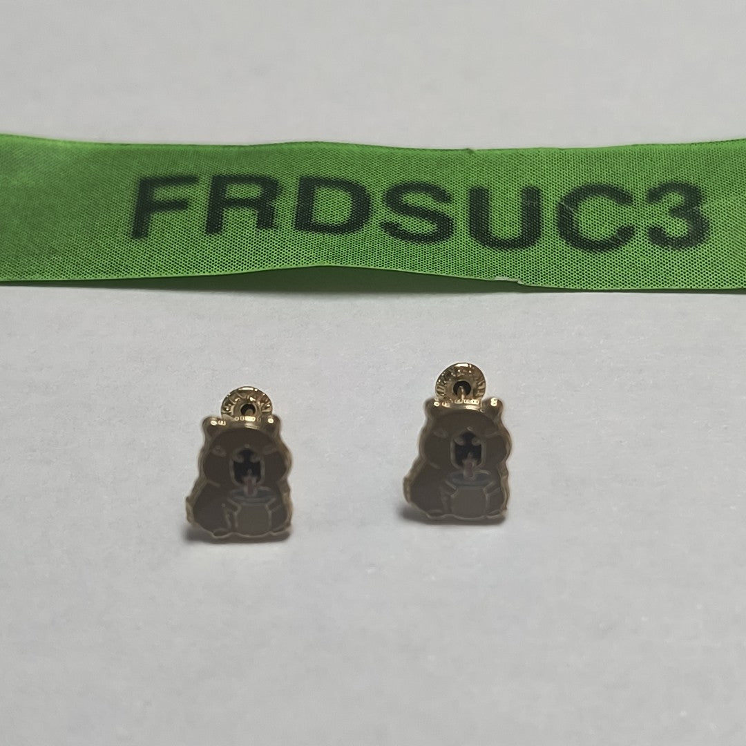 BROQUELES BROQUEL FIG CAPIBARA 14K 0.2657 GR (NUEVO)