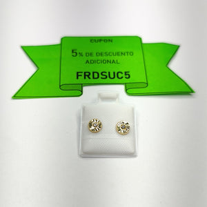 BROQUELES BROQUEL FIG BOTON C CIRCONIA 14K 0.2916 GR (NUEVO)