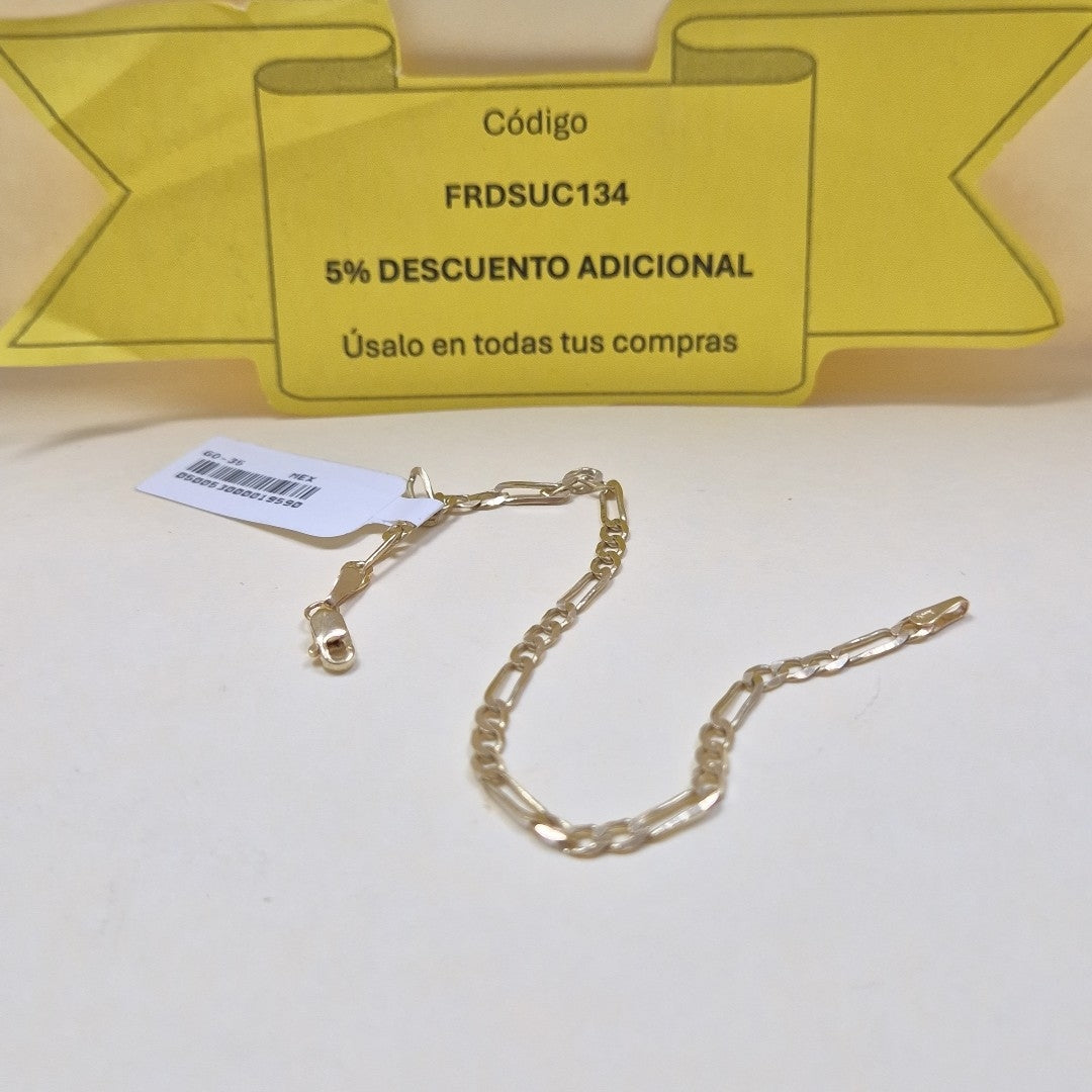 PULSERA TEJIDO 3X1 14K 18 CM 2.7 GR (NUEVO)