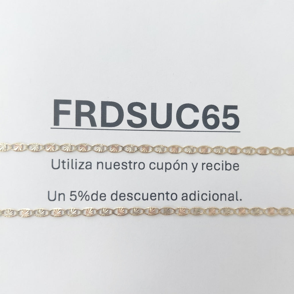 CADENA ORO COMBINADO 10 K 2.7 GRMS (SEMINUEVO)
