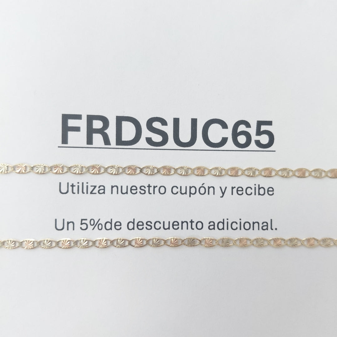 CADENA ORO COMBINADO 10 K 2.7 GRMS (SEMINUEVO)