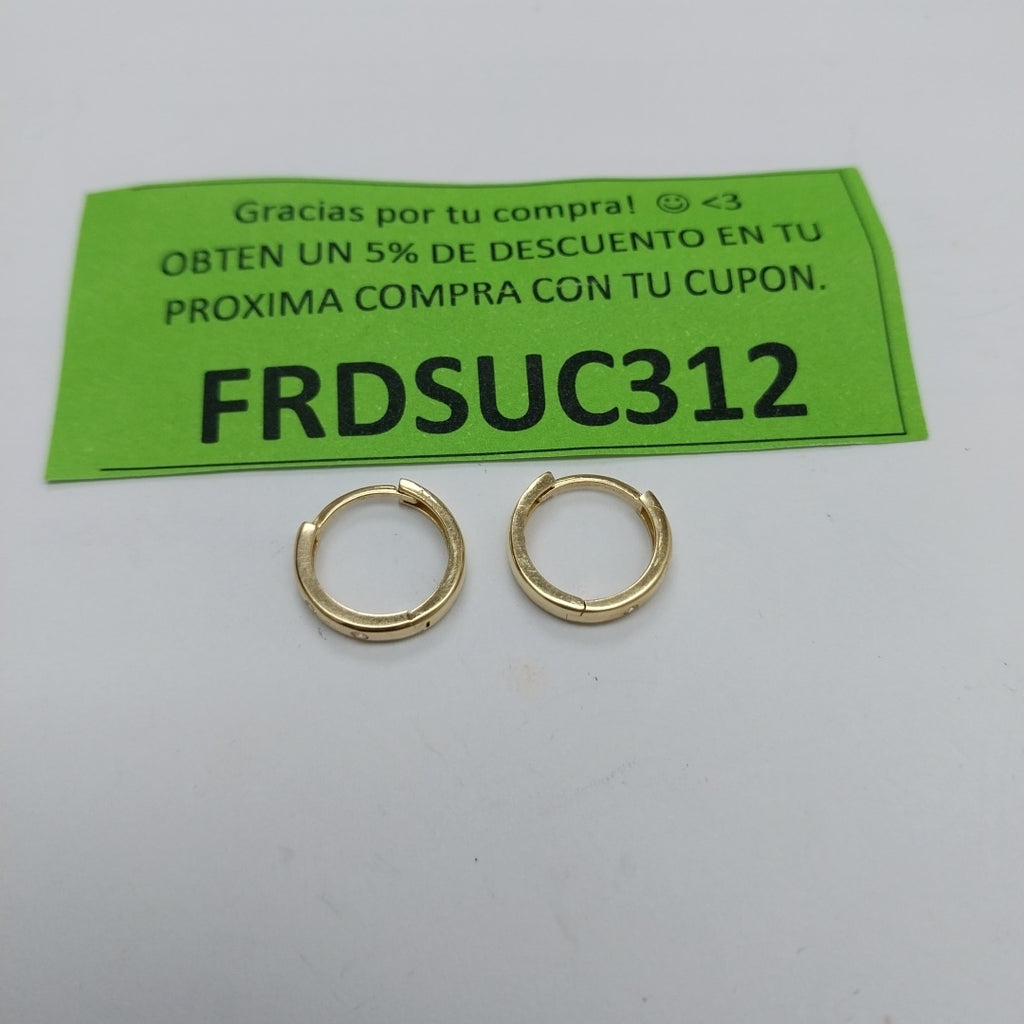 ARRACADAS PAR ORO 14 K 1.5 GRMS (SEMINUEVO)