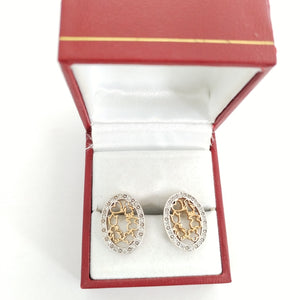ARETES PAR ORO, ORO BLANCO 14 K 3.4 GRMS (SEMINUEVO)