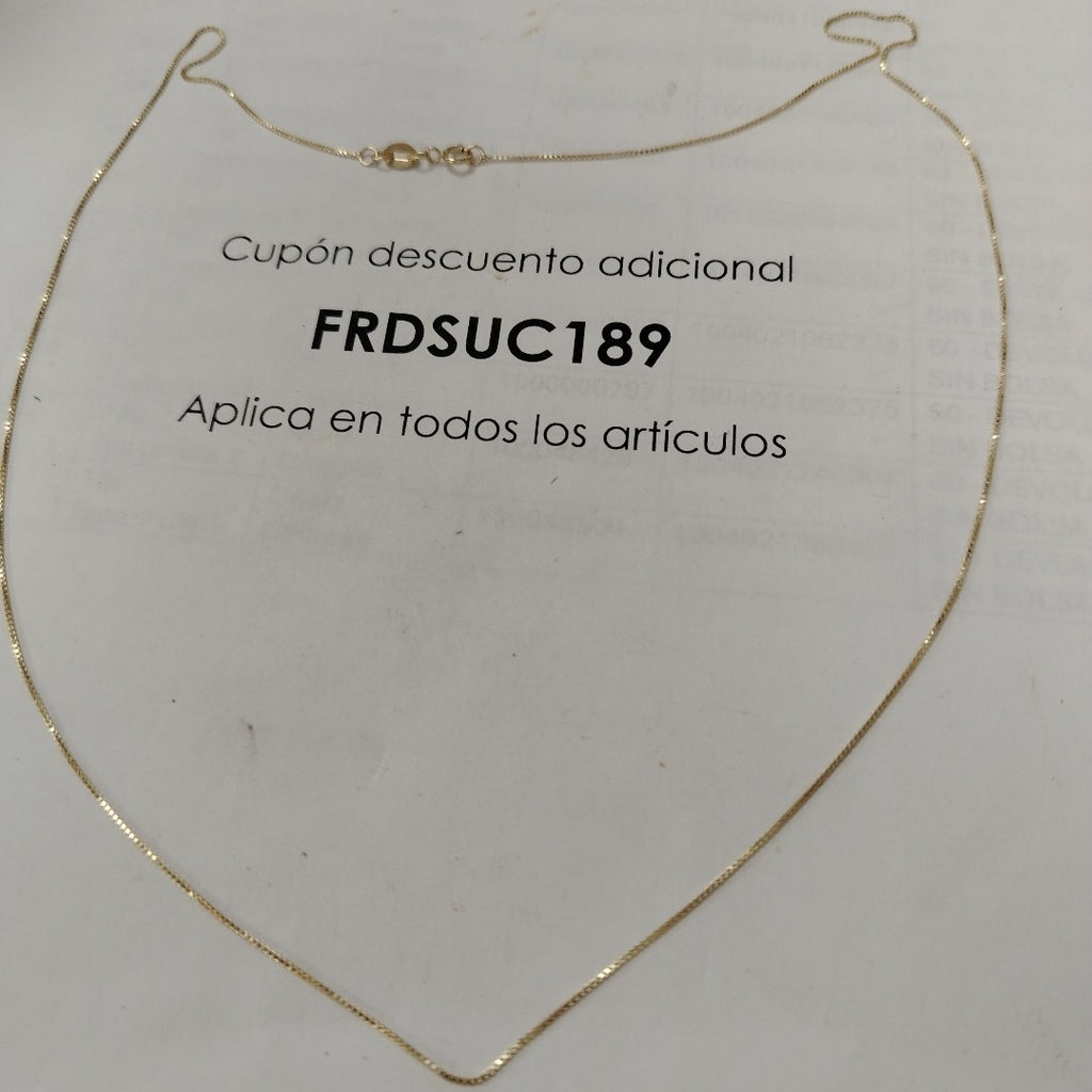 CADENA VENECIANO 14K 55 CM 1.8 GR (NUEVO)