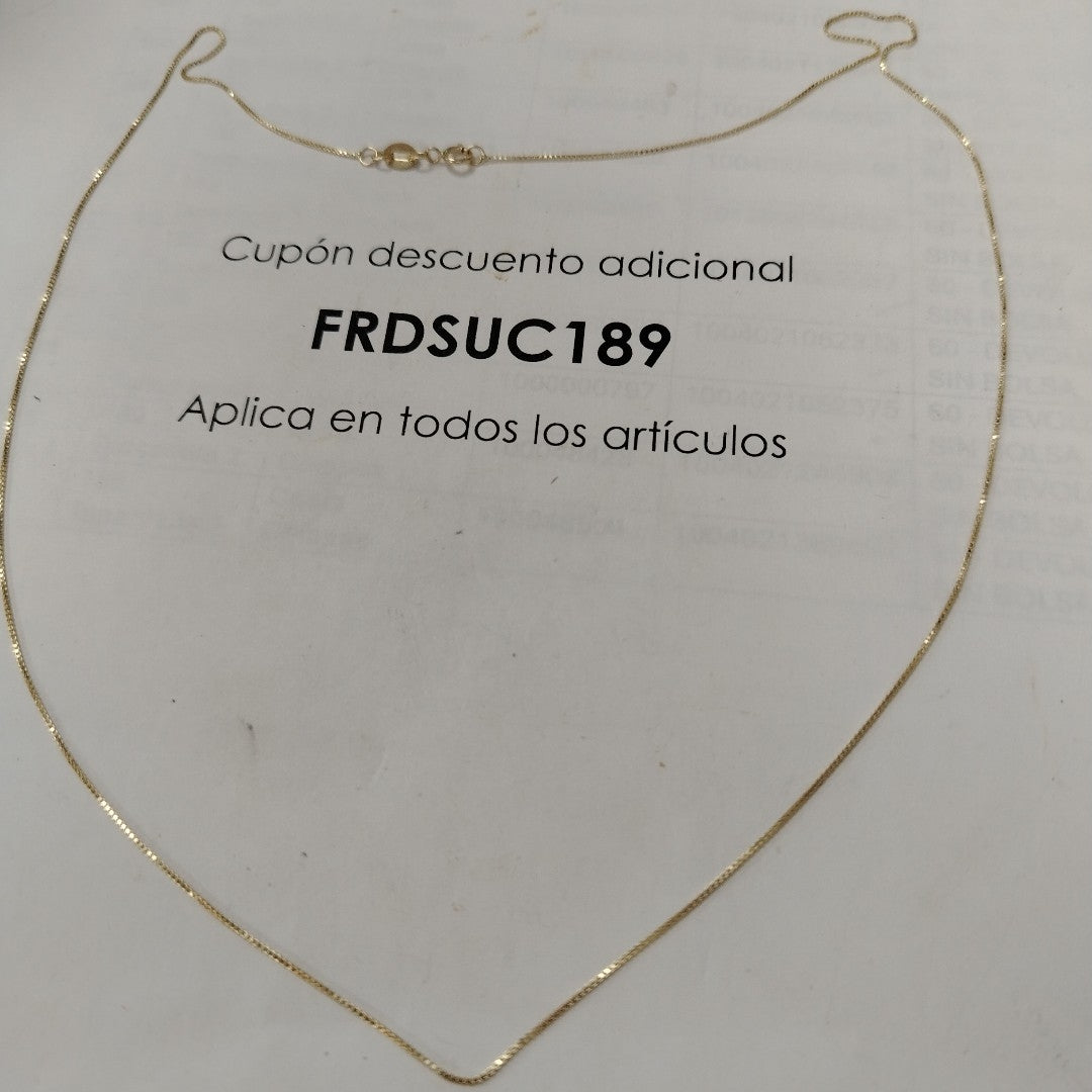 CADENA VENECIANO 14K 55 CM 1.8 GR (NUEVO)