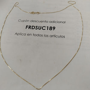 CADENA VENECIANO 14K 55 CM 1.8 GR (NUEVO)