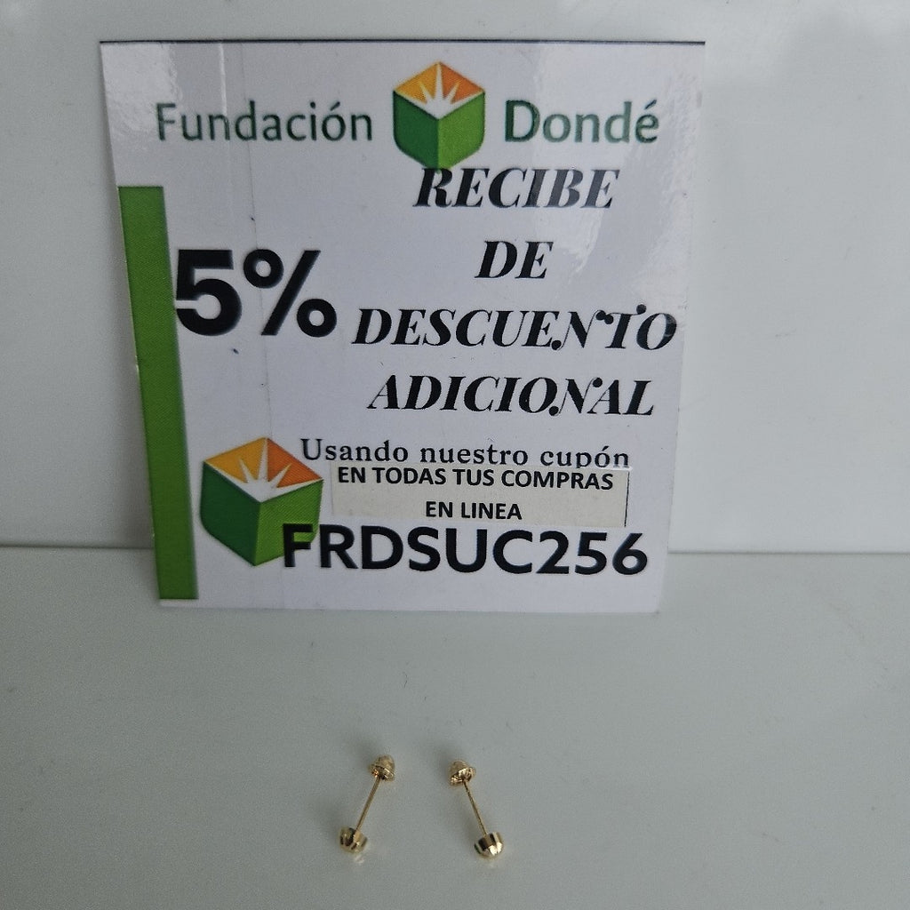 BROQUELES BROQUEL FIG HONGO 14K 0.17 GR (NUEVO)