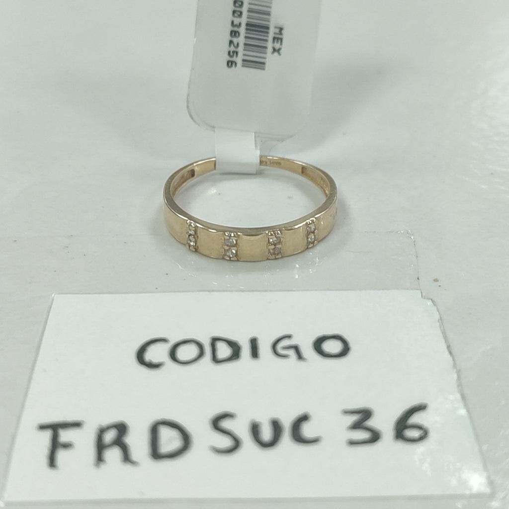 ANILLO ANILLITO C CIRCONIAS 14K 8 TALLA 1.5 GR (NUEVO)