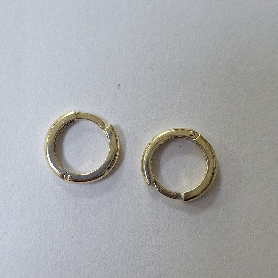 ARETES ARRACADAS LISAS 10K 1.3 GR (NUEVO)