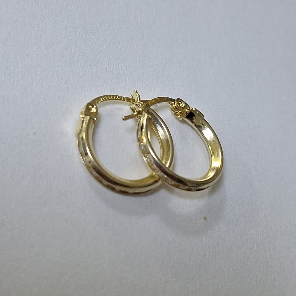ARETES ARRACADAS CON CIRCONIAS 10K 1.4 GR (NUEVO)