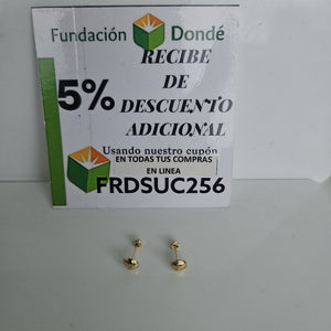 BROQUELES BROQUEL FIG BALON DE FUTBOL 14K 0.2387 GR (NUEVO)