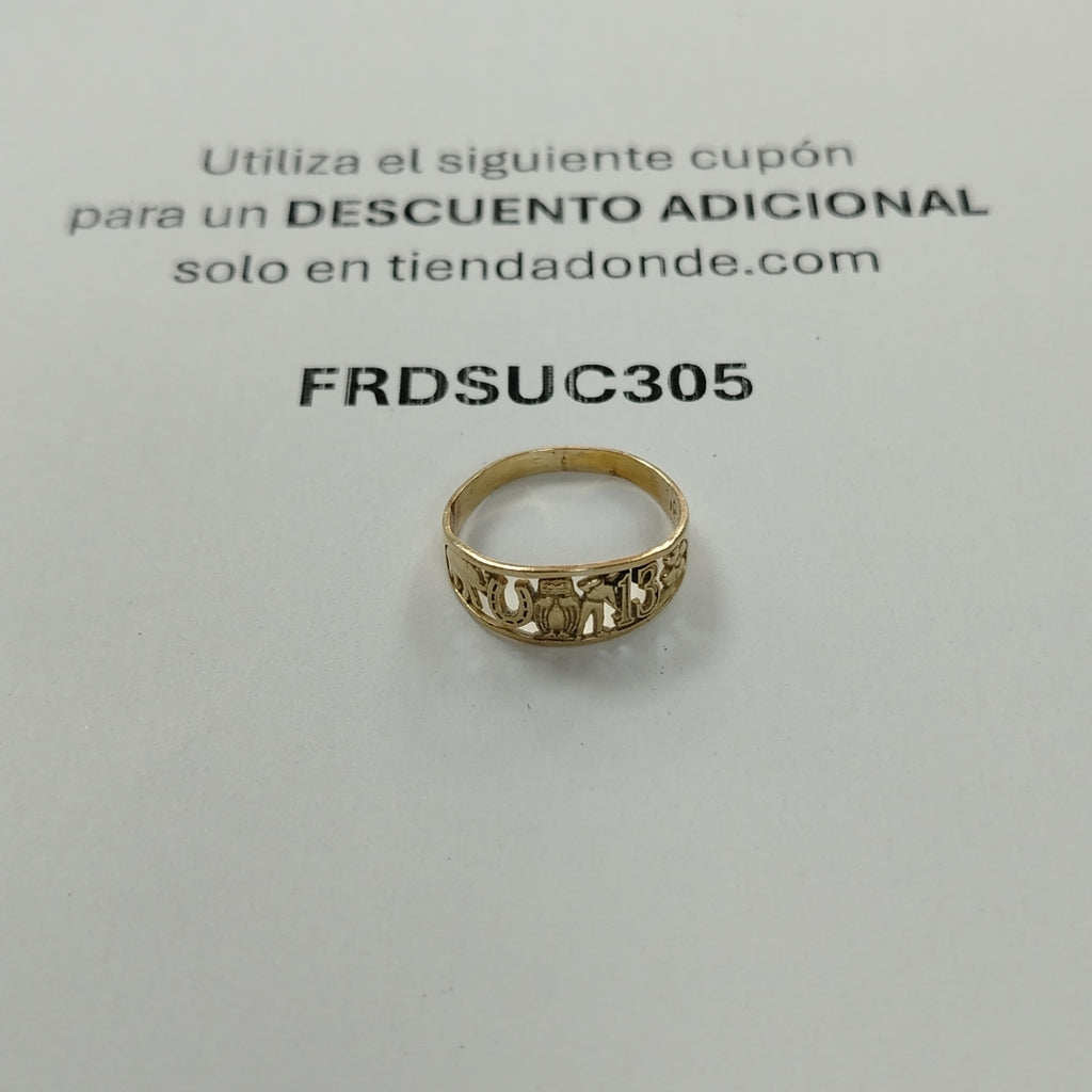 ANILLO ORO 14 K 2,20 GRMS (SEMINUEVO)