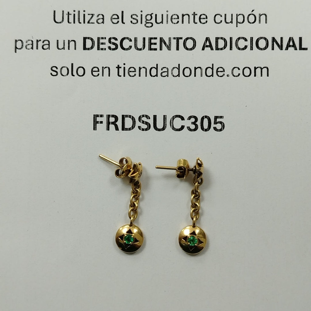 ARETES PAR ORO 18 K 4.7 GRMS (SEMINUEVO)