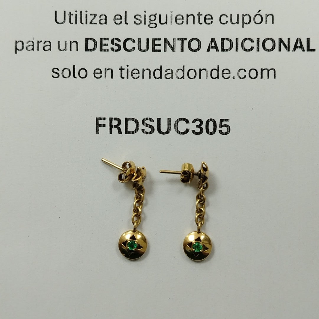 ARETES PAR ORO 18 K 4.7 GRMS (SEMINUEVO)