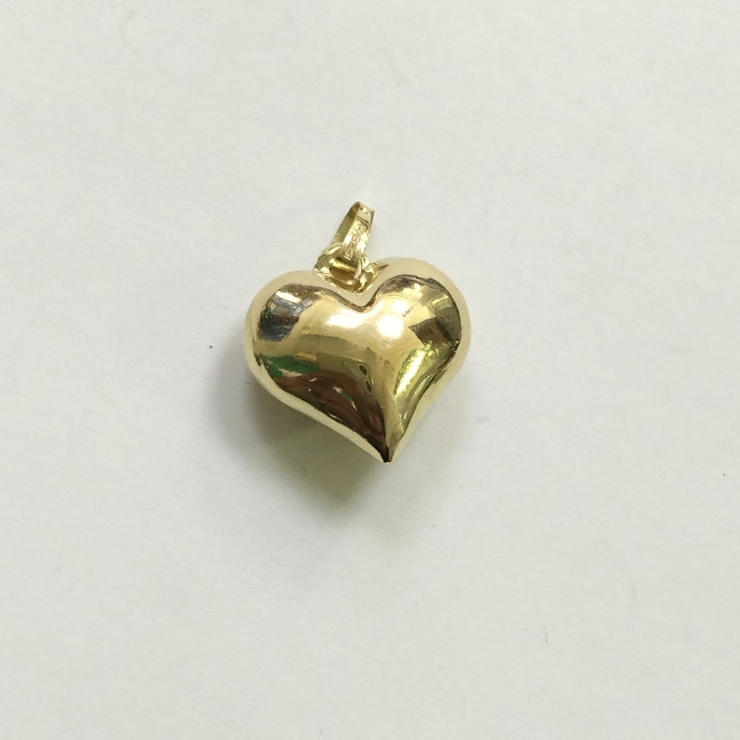 DIJE TEJIDO CORAZON LISO 14K 1.2 GR (NUEVO)