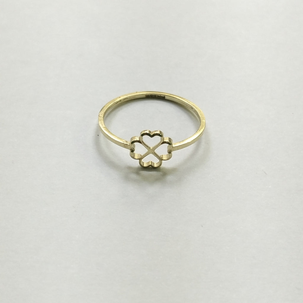 ANILLOS ANILLITO FIG TREBOL 10K TALLA 7 0.7 GR (NUEVO)