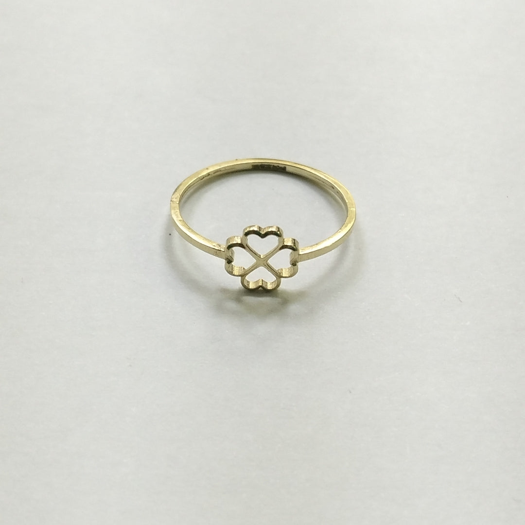 ANILLOS ANILLITO FIG TREBOL 10K TALLA 7 0.7 GR (NUEVO)
