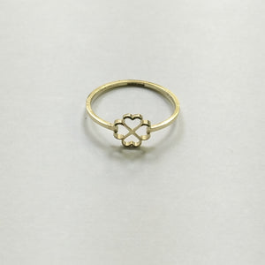 ANILLOS ANILLITO FIG TREBOL 10K TALLA 7 0.7 GR (NUEVO)