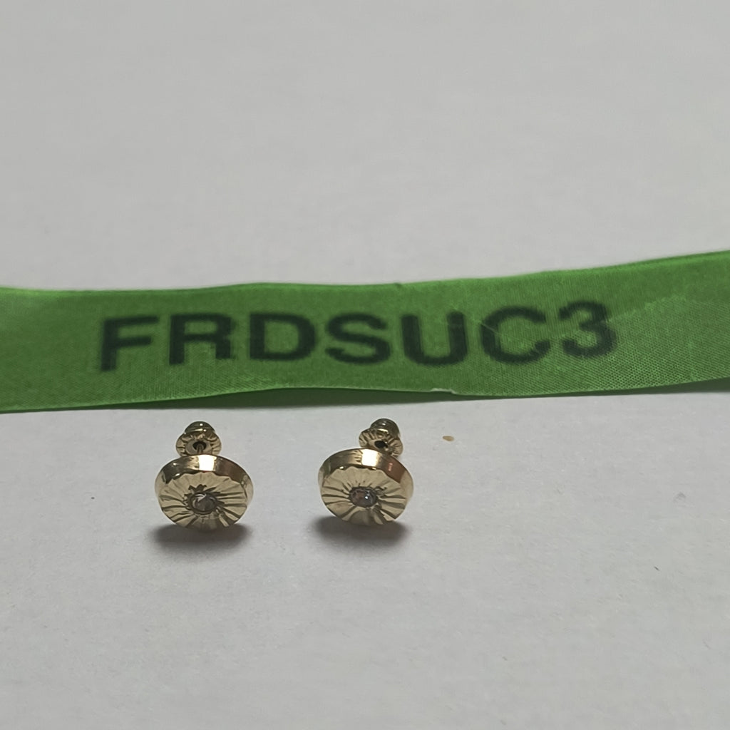 BROQUELES BROQUEL FIG BOTON C CIRCONIA 14K 0.2916 GR (NUEVO)