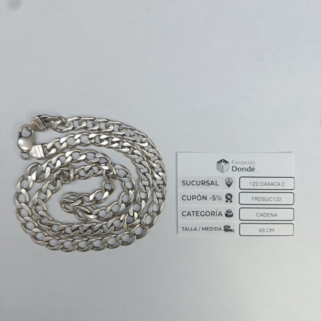 ARGOLLA, CADENA, PULSERA PLATA 77.6 GRMS (SEMINUEVO)