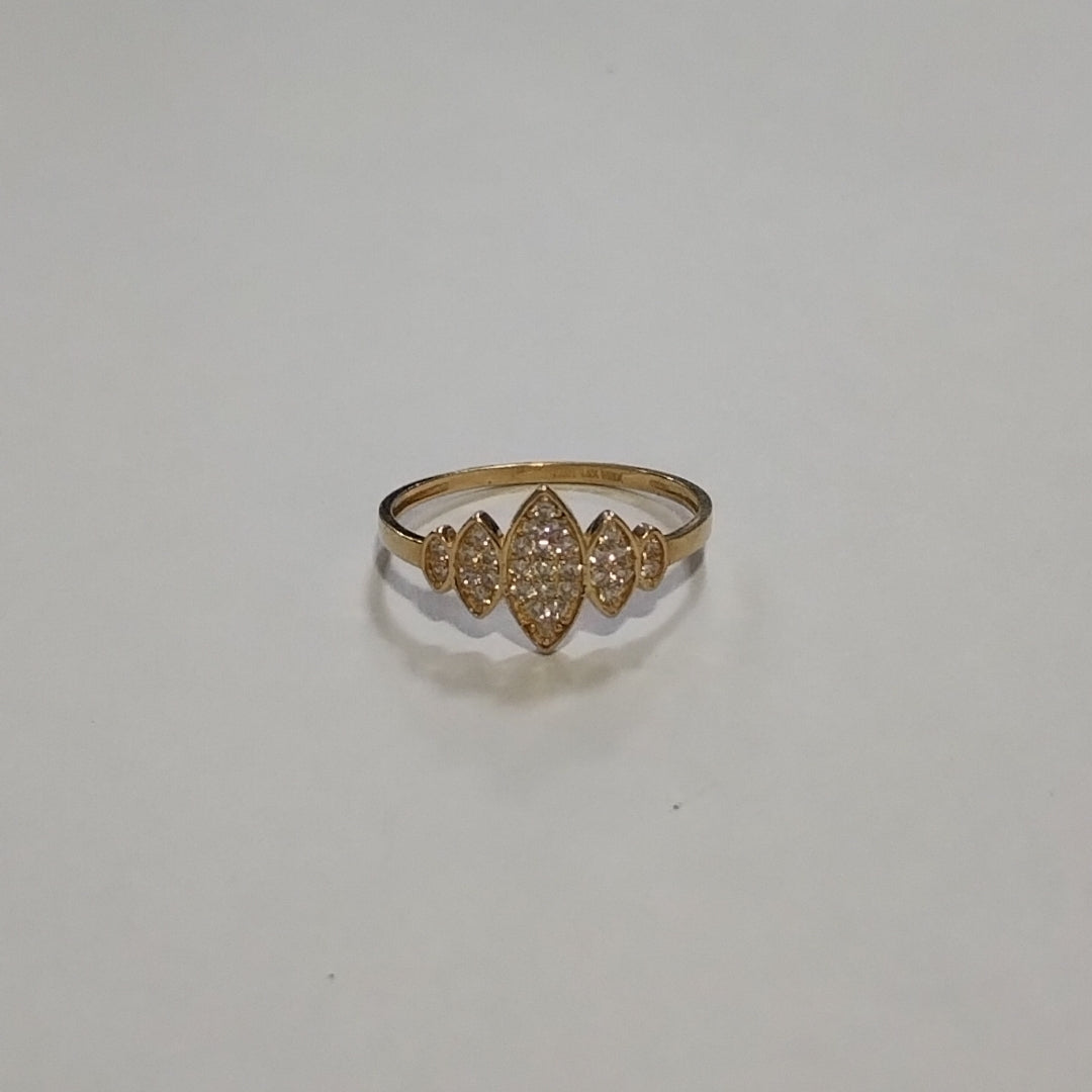 ANILLO ANILLITO C CIRCONIAS 14K 7 TALLA 1.2 GR (NUEVO)