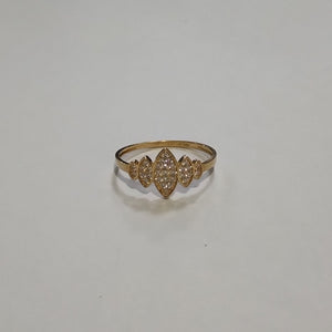 ANILLO ANILLITO C CIRCONIAS 14K 7 TALLA 1.2 GR (NUEVO)