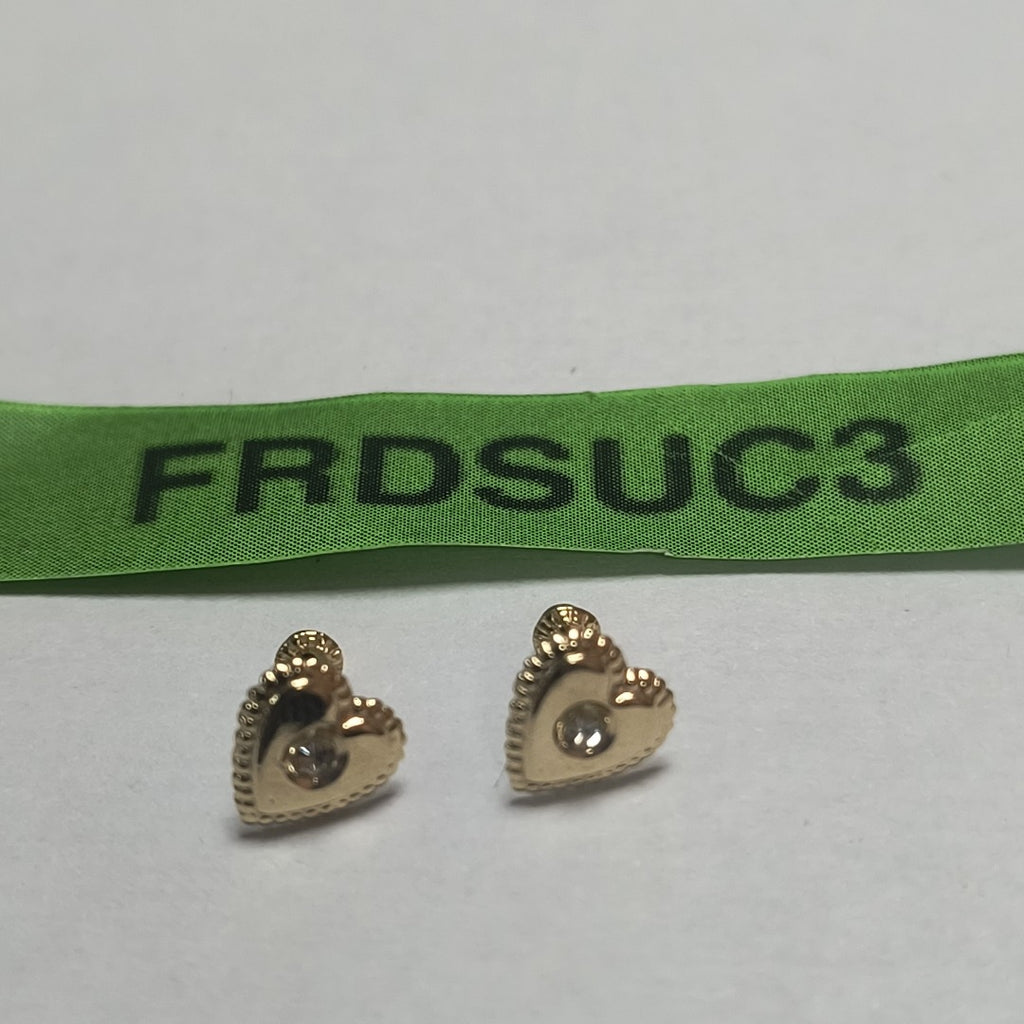 BROQUELES BROQUEL FIG CORAZON C CIRCONIA 14K 0.2614 GR (NUEVO)