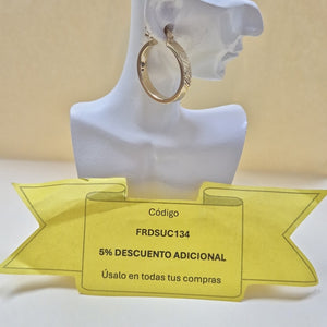 ARETES TEJIDO ARRACADAS FACETADAS 14K 2.9 GR (NUEVO)