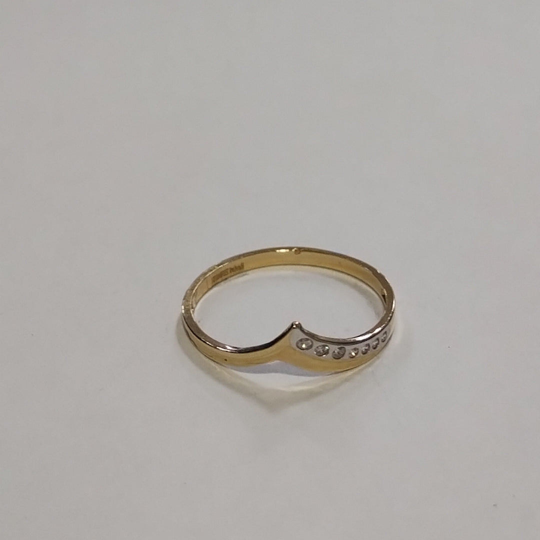 ANILLOS C CIRCONIAS 14K TALLA 8 1.1 GR (NUEVO)