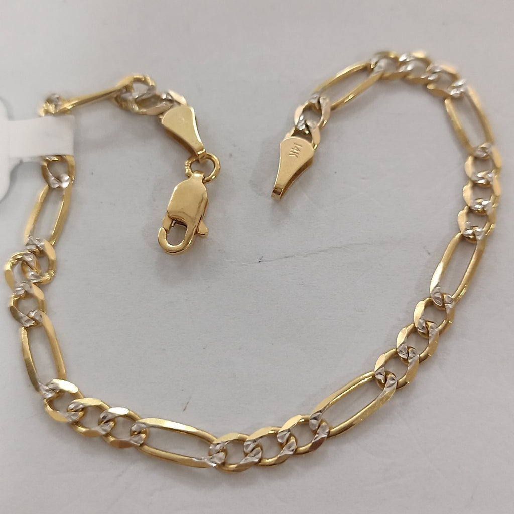 PULSERA 3X1 DIAMANTADA 14K 18 CM 4.5 GR (NUEVO)
