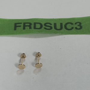 BROQUELES BROQUEL FIG TAPON REDONDO 14K 0.1408 GR (NUEVO)