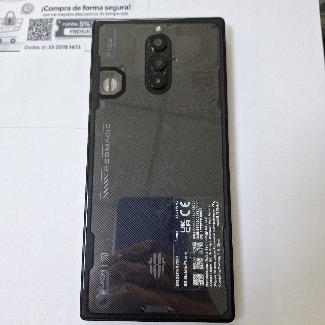 CELULAR NUBIA REDMAGIC 8S PRO NX729J (2023) 512 GB 16 GB RAM (SEMINUEVO)
